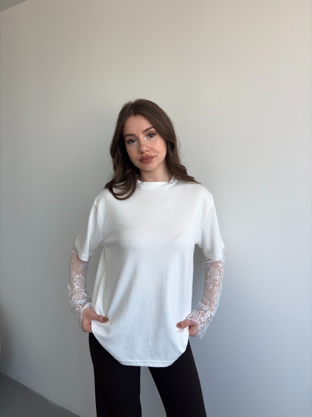 Dantel Kol Basic Tshirt
