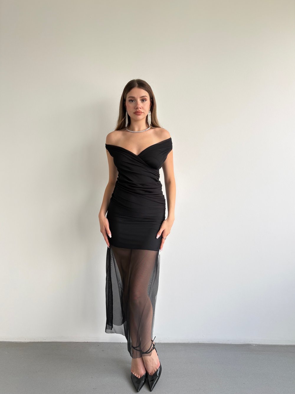 Madonna Yaka Tül Elbise