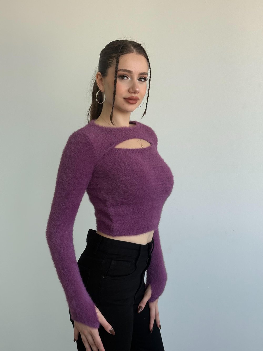 Yumoş Dekolteli Crop 