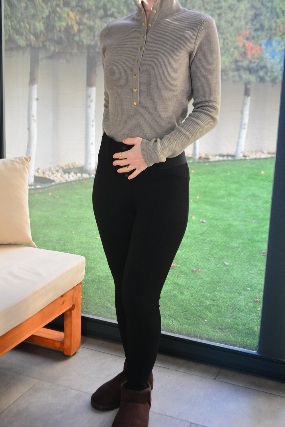 Yakalı çıtlı vizon triko