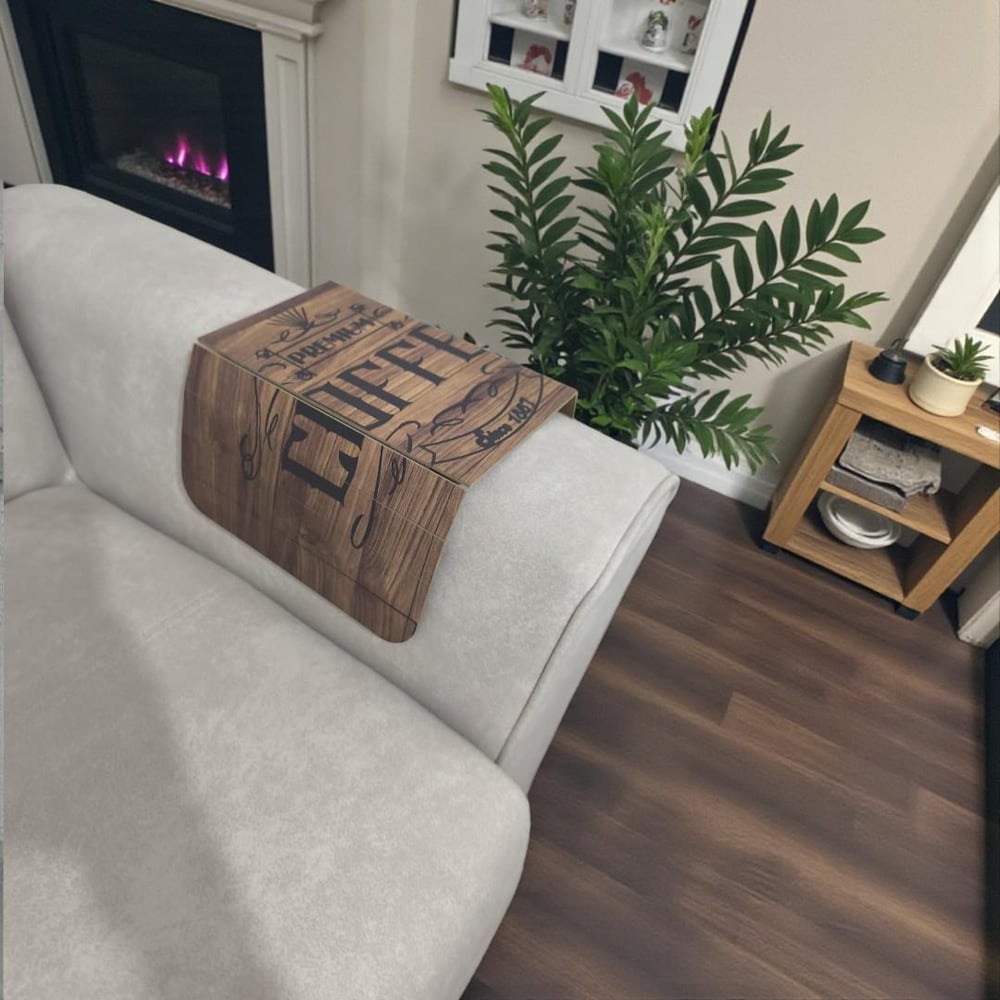 DESENLİ KATLANABİLİR KOLTUK YANI SEHPASI 2Lİ COFFEE DESEN