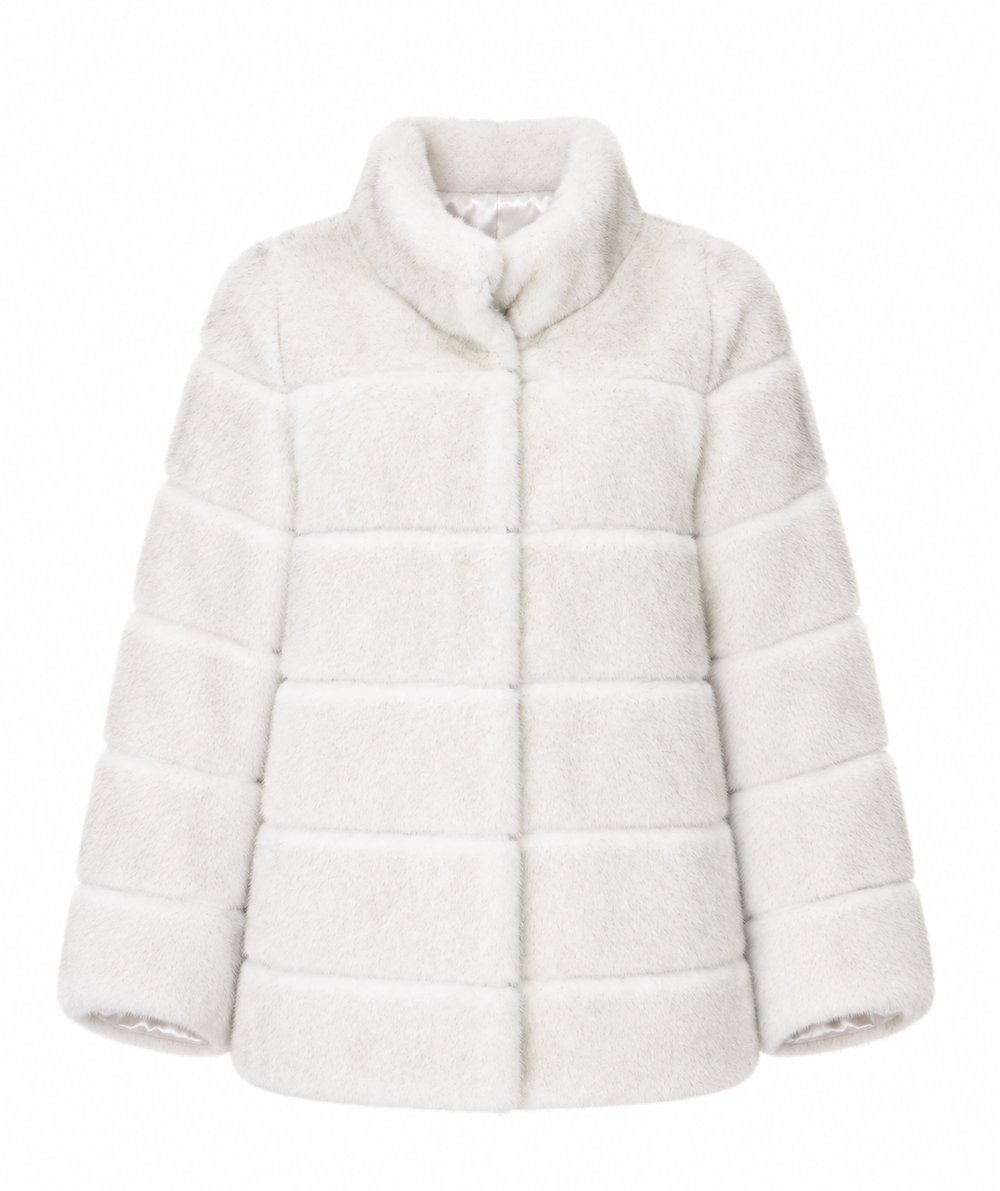 Kielo Faux Fur Jacket-White