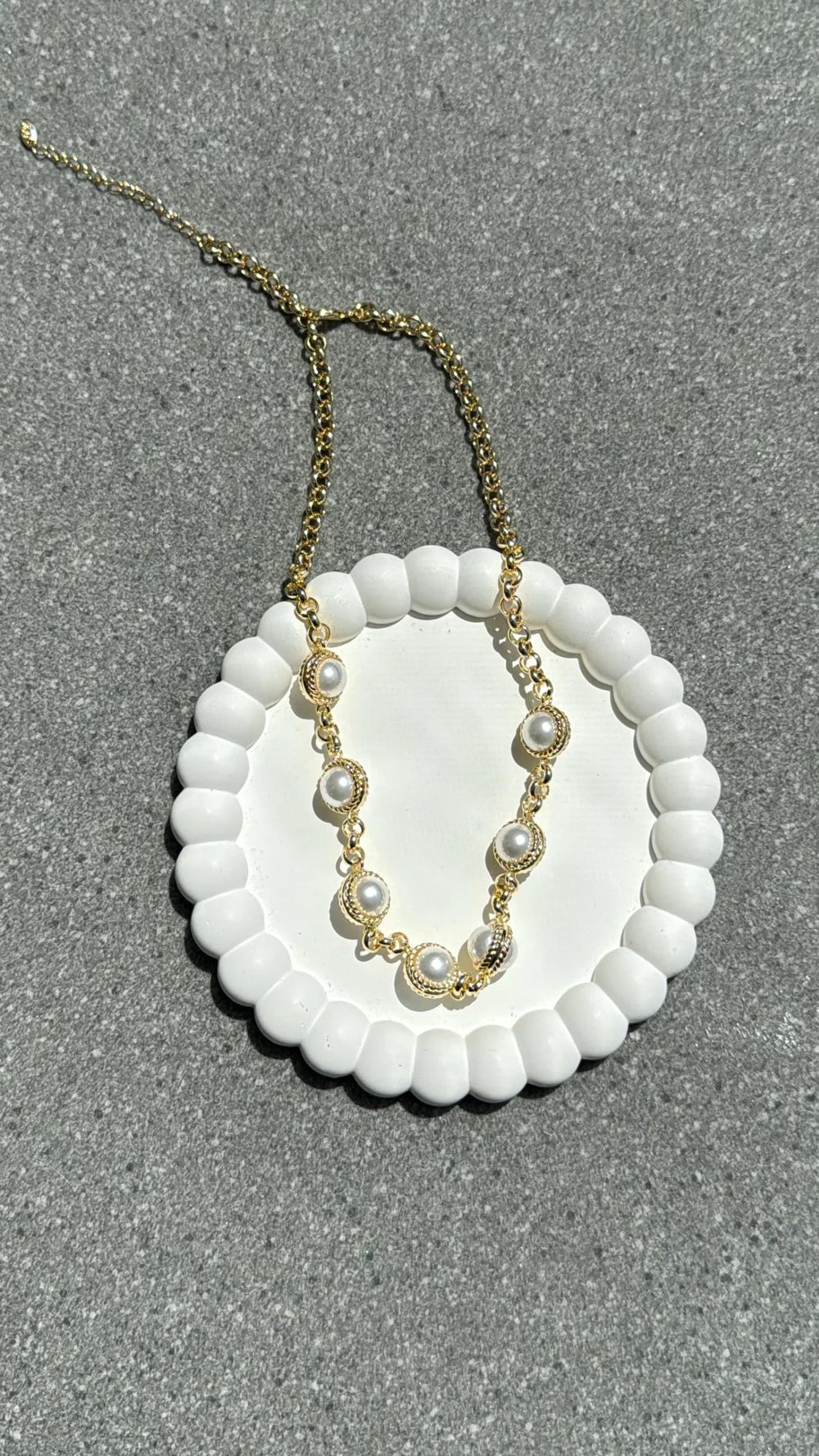 İnci Gold Top Kolye