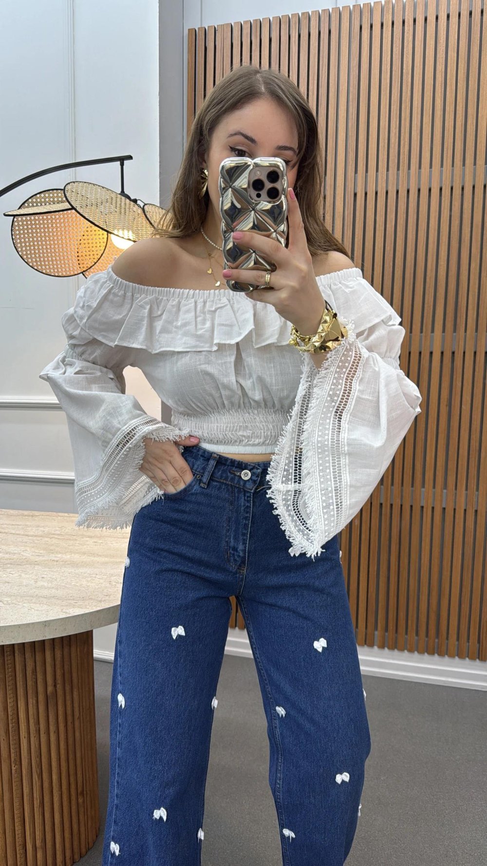 Louis Madonna Yaka Romantik Bluz