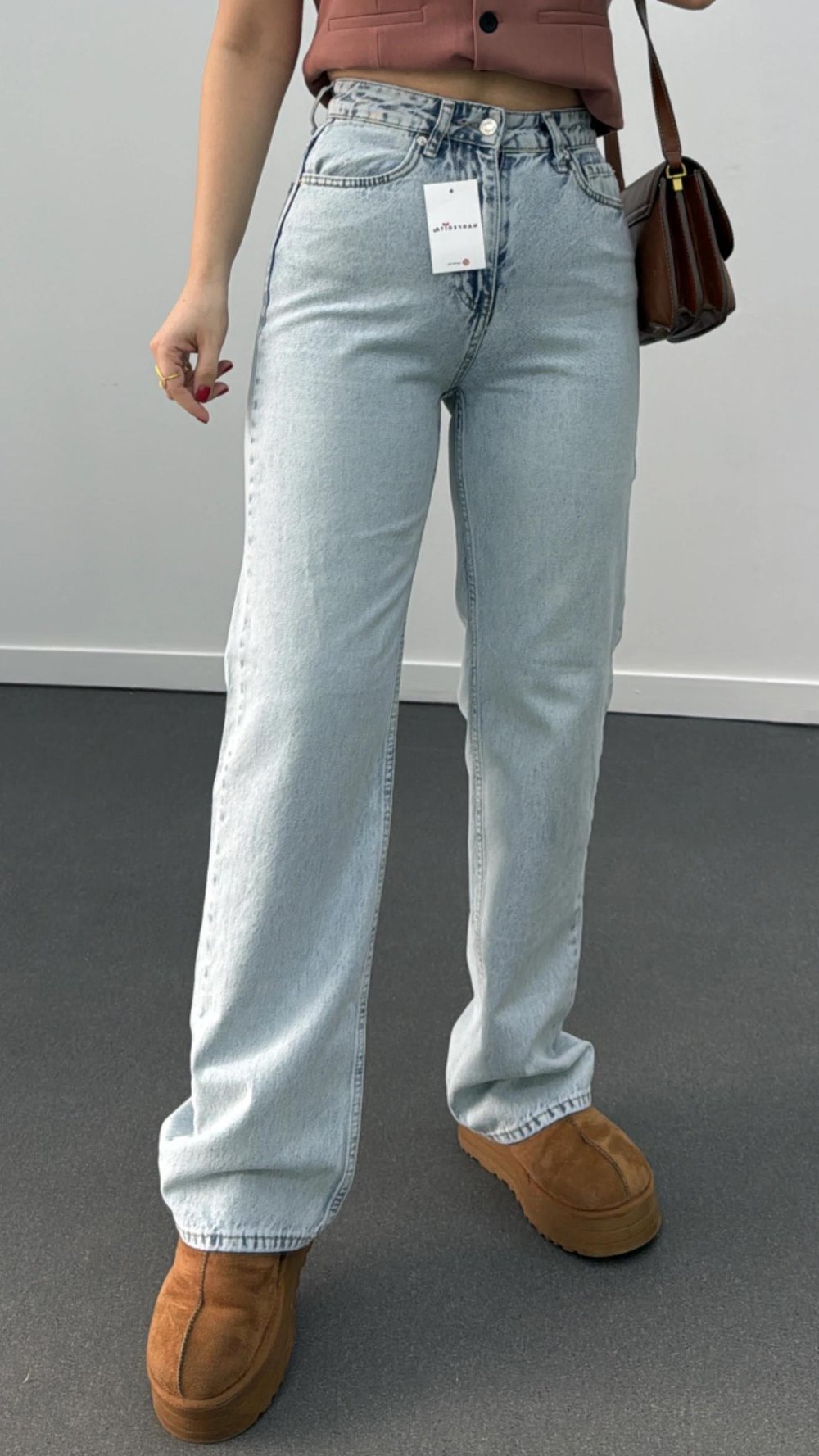 Miami Açık Yıkamalı Süper Yüksek Bel Wide Leg Jeans
