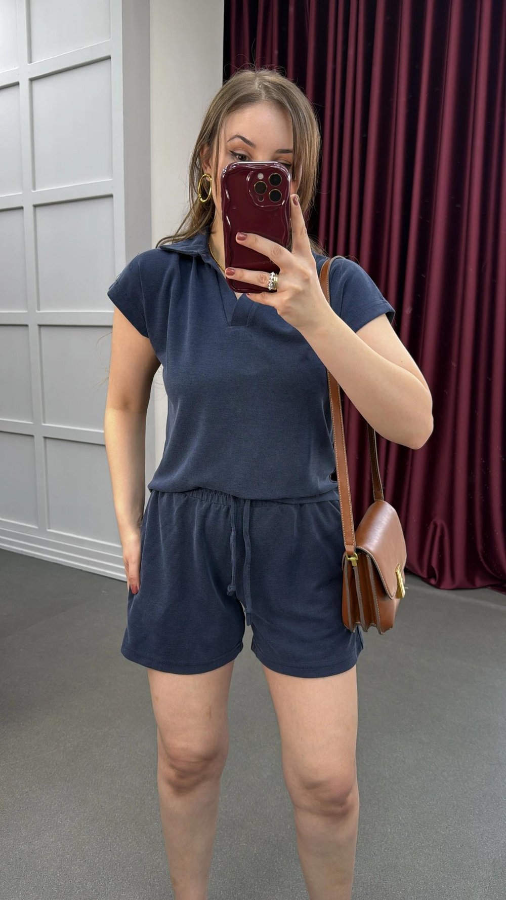 Oys Lacivert Modal Kumaşlı Tshirt Ve Şort Takımı