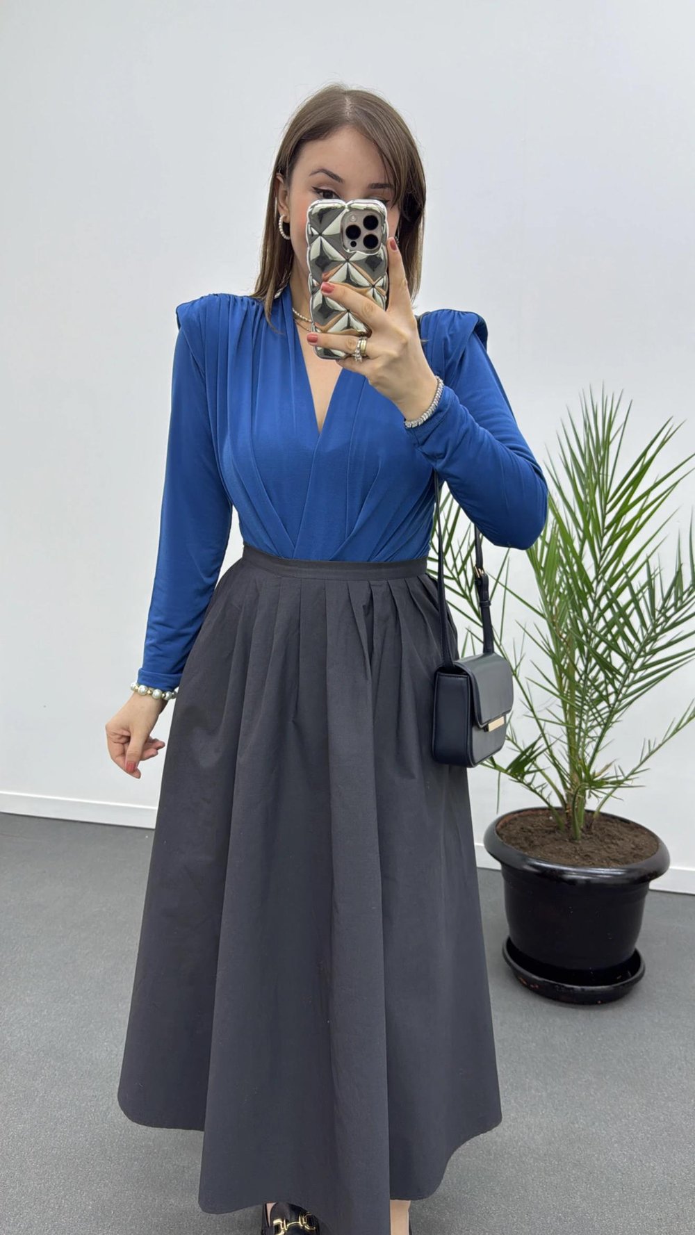 Theo Saks Mavisi Vatkalı Sandy Bodysuit