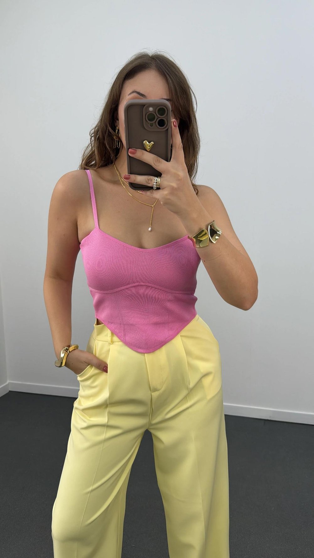 Tiana Pembe Korsajlı Atlet