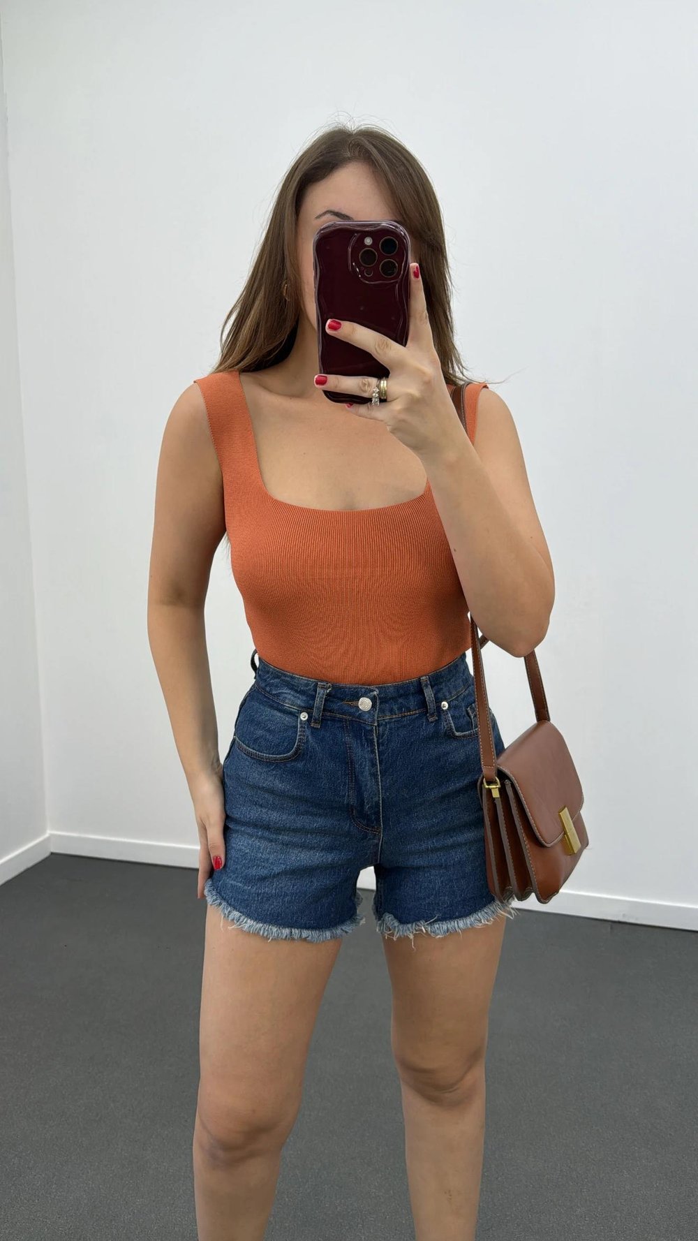 Yavruağzı Kare Yaka Atlet