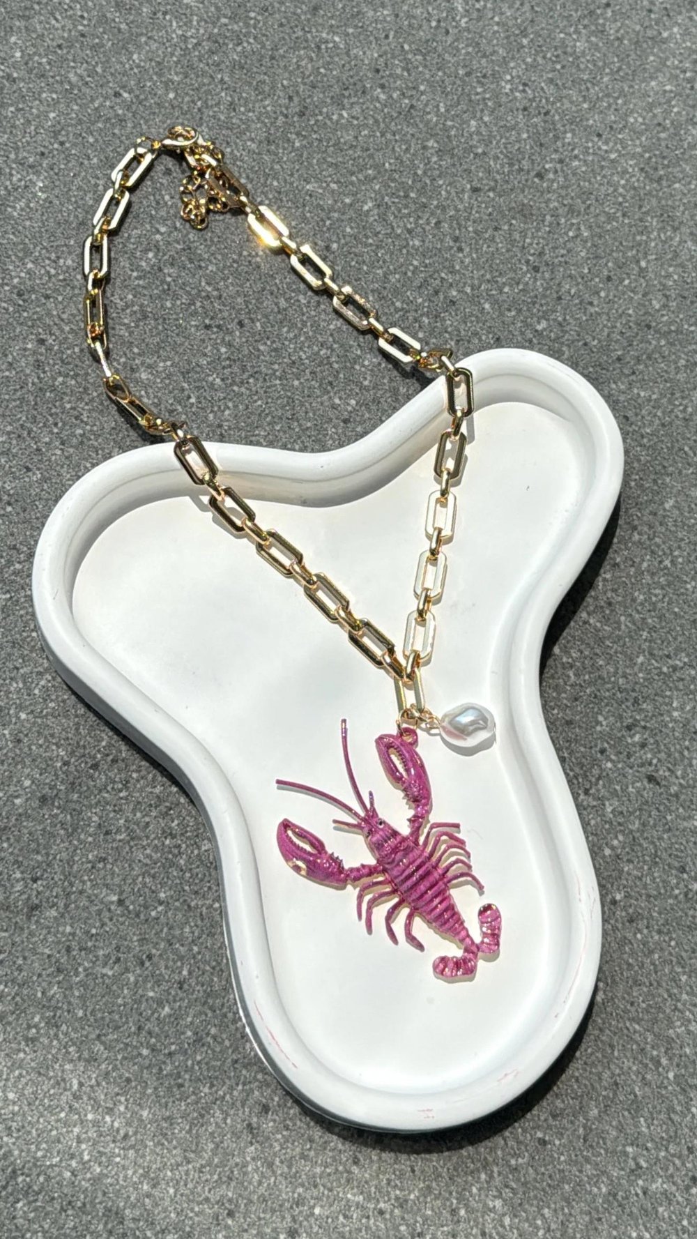 Zümra Pembe Istakoz Gold Kolye