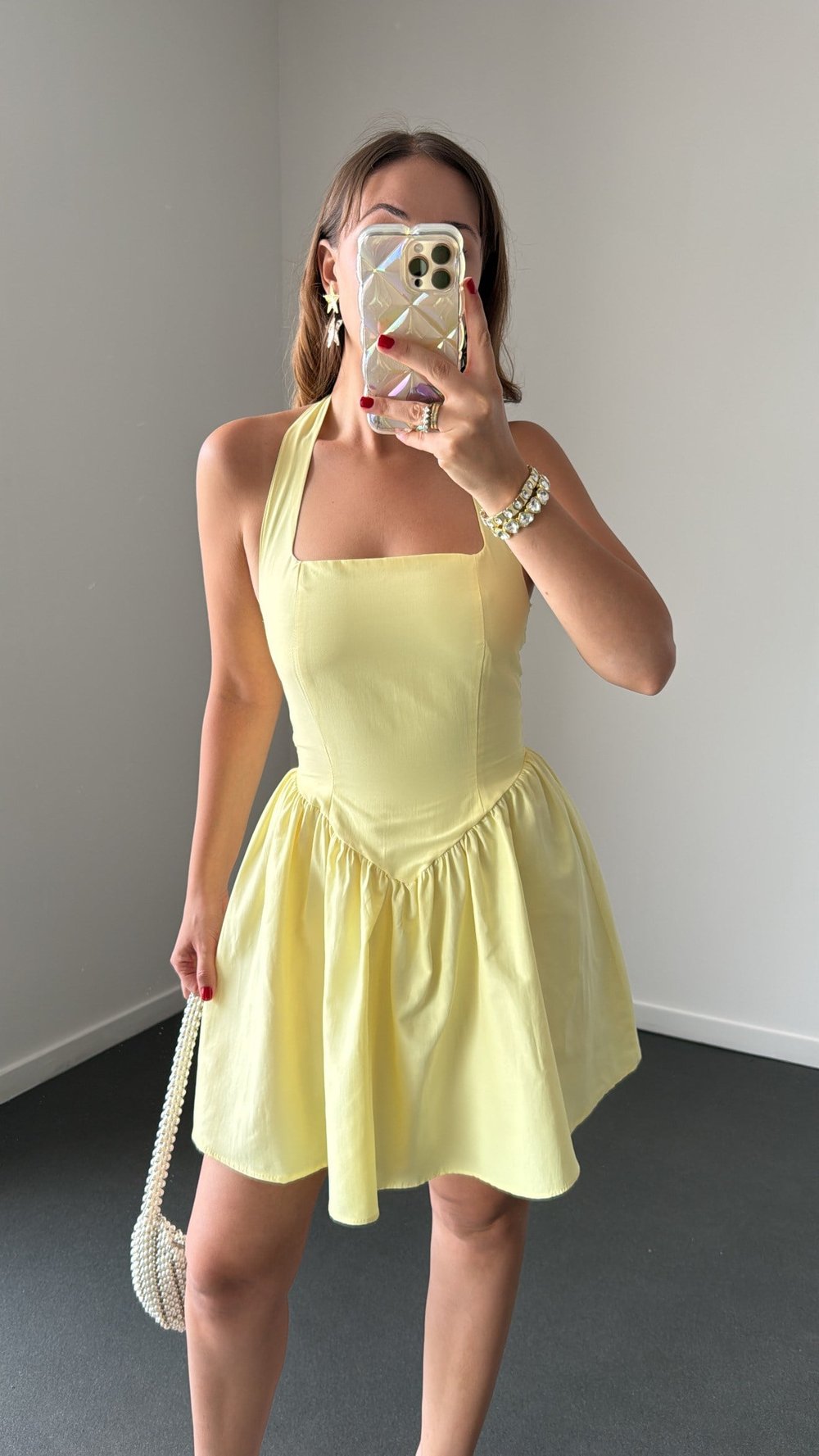 Bambi Limon Sarısı Balon Elbise