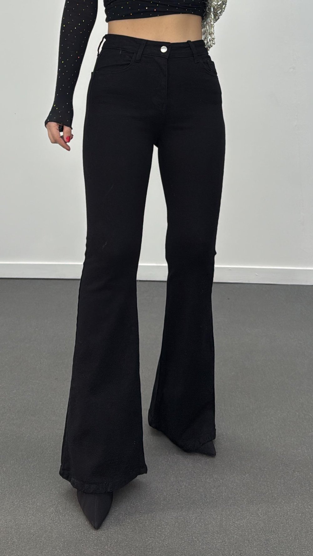 Boenos Siyah Kot Toparlayıcı Yüksel Bel Jeans