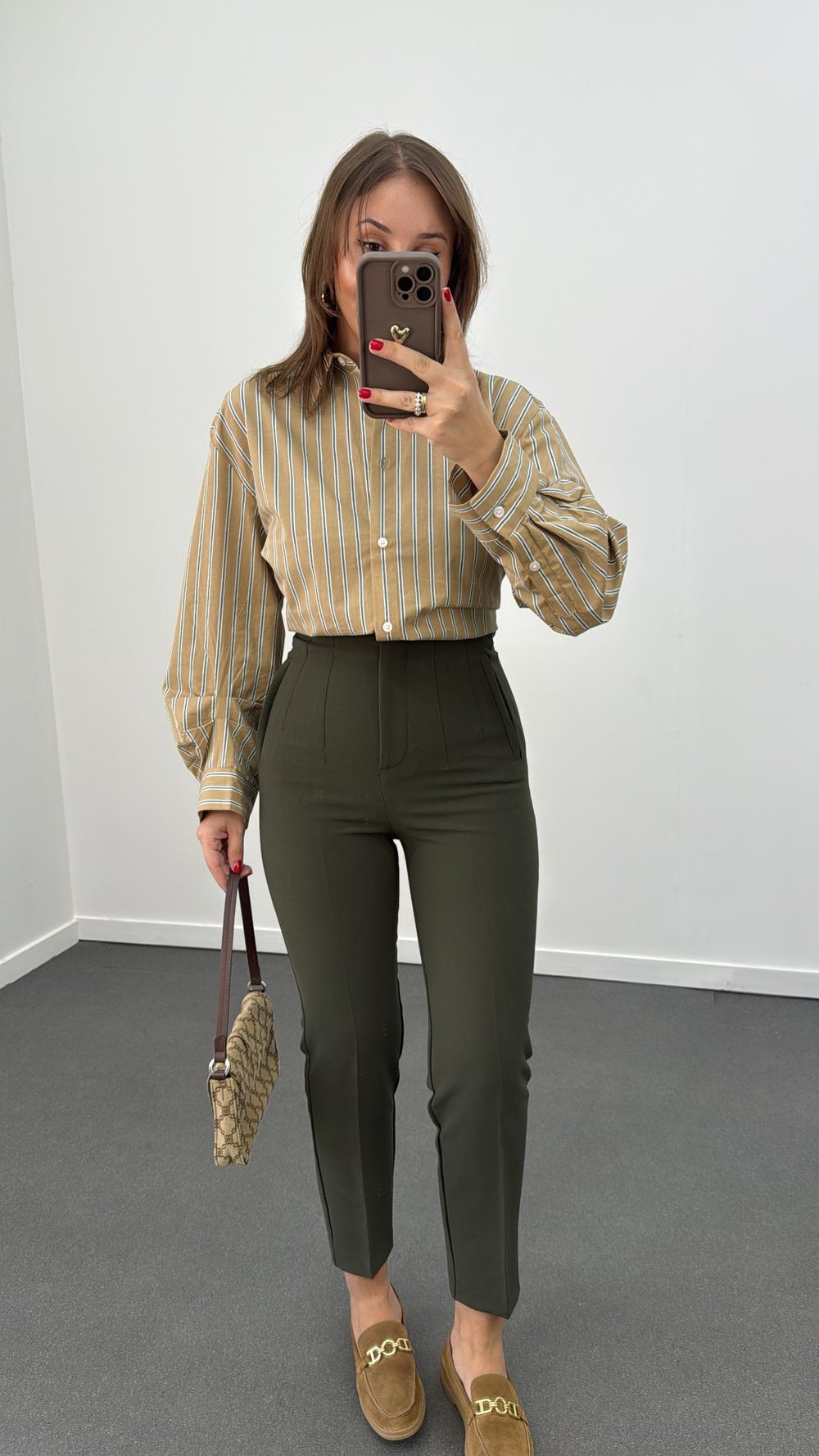 Cameron Yeşil Çizgili Gömlek