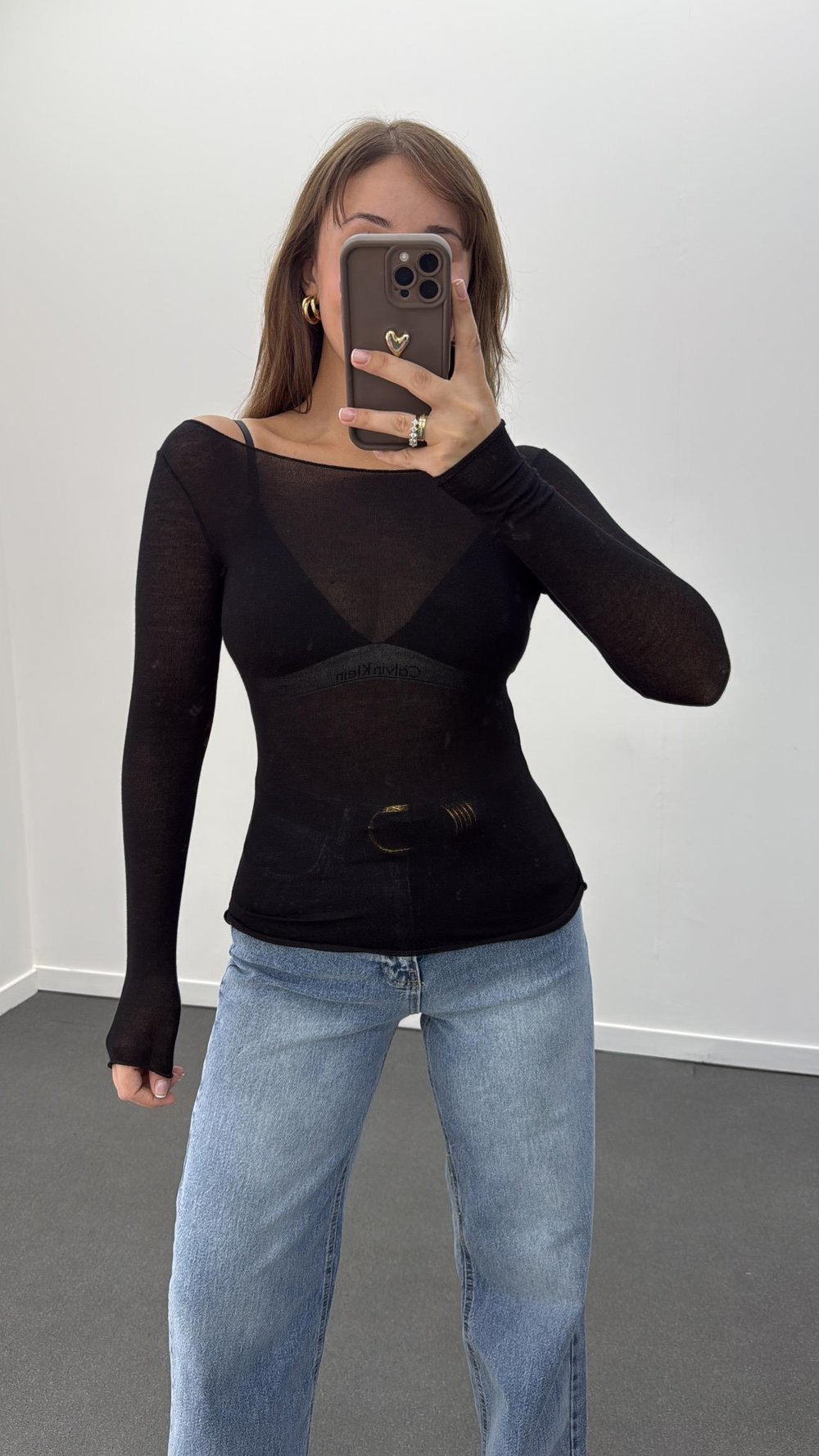 Cyra Siyah Kaşmir Karışımlı Bluz