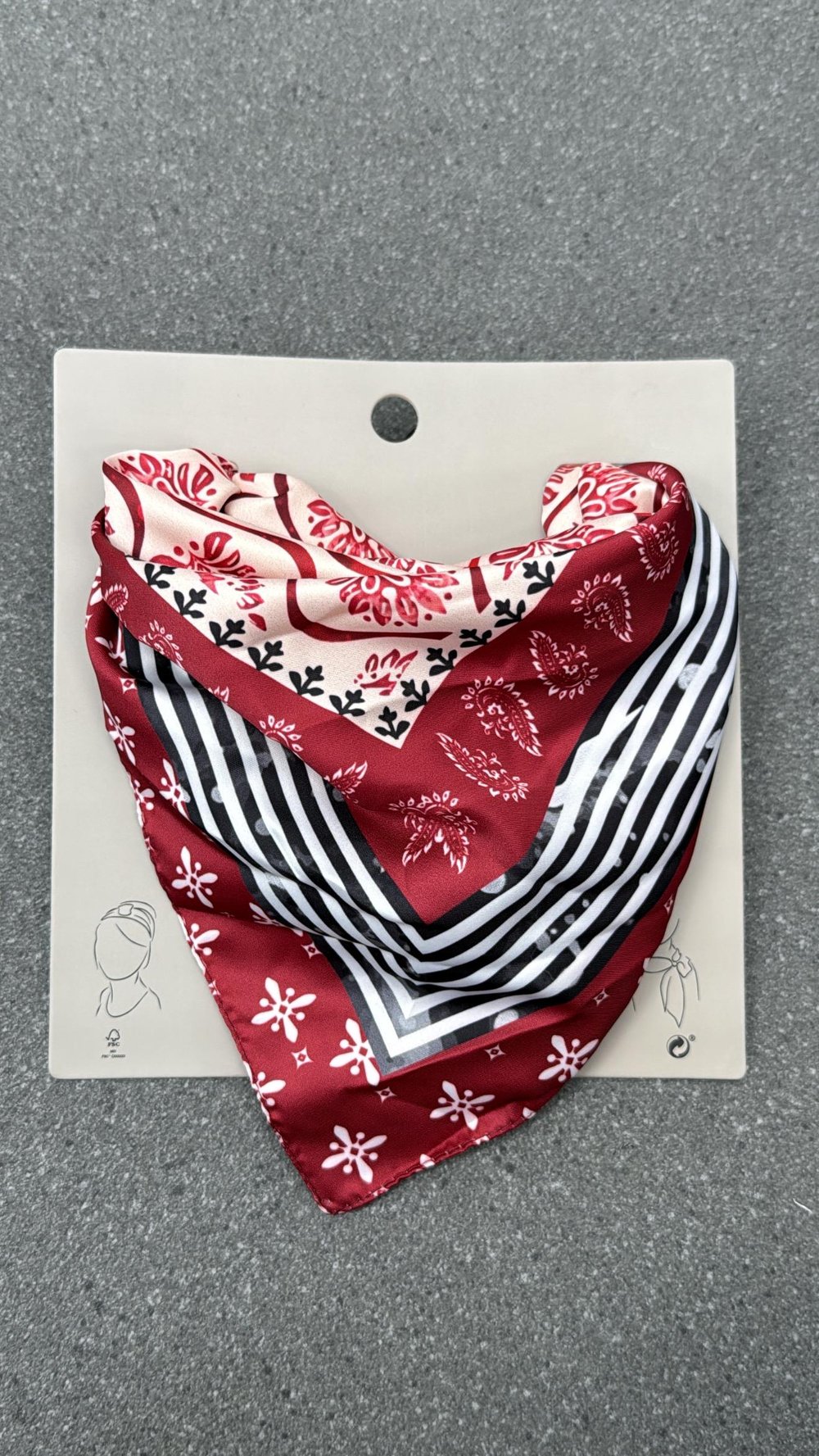 Feloni Cherry Etnik Desenli Fular