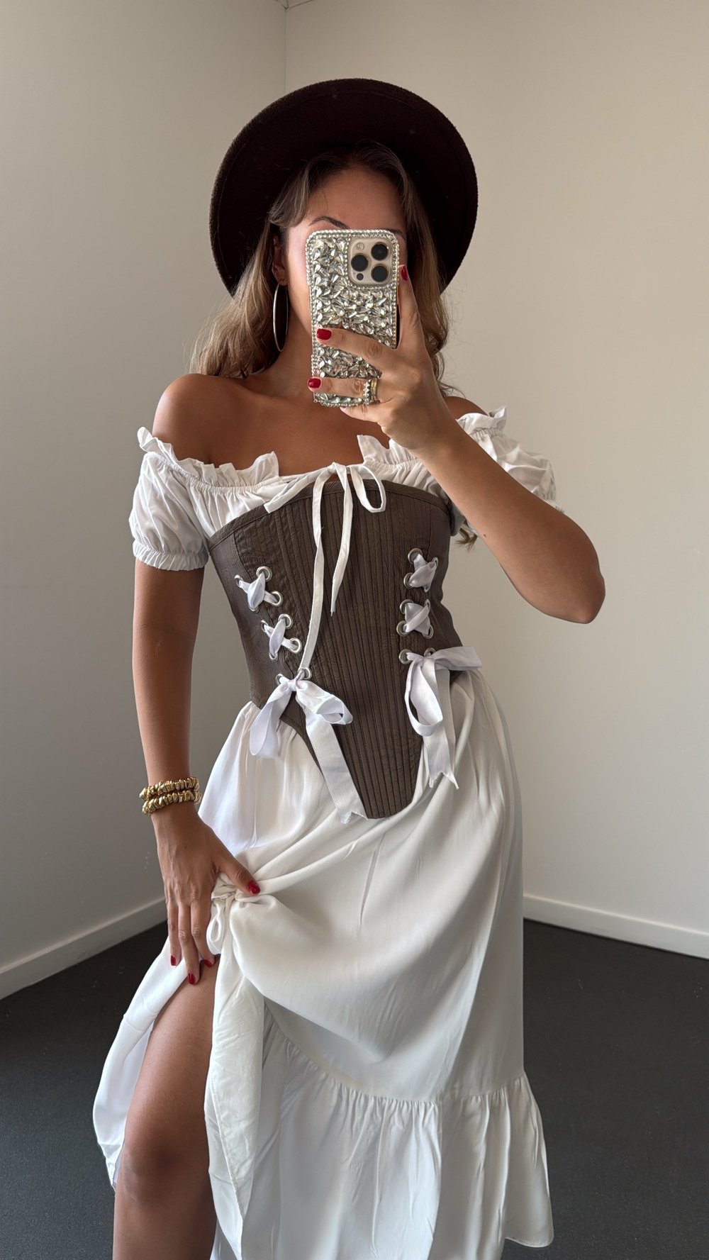 Isabella Vizon Jakarlı Bağcıklı Korse