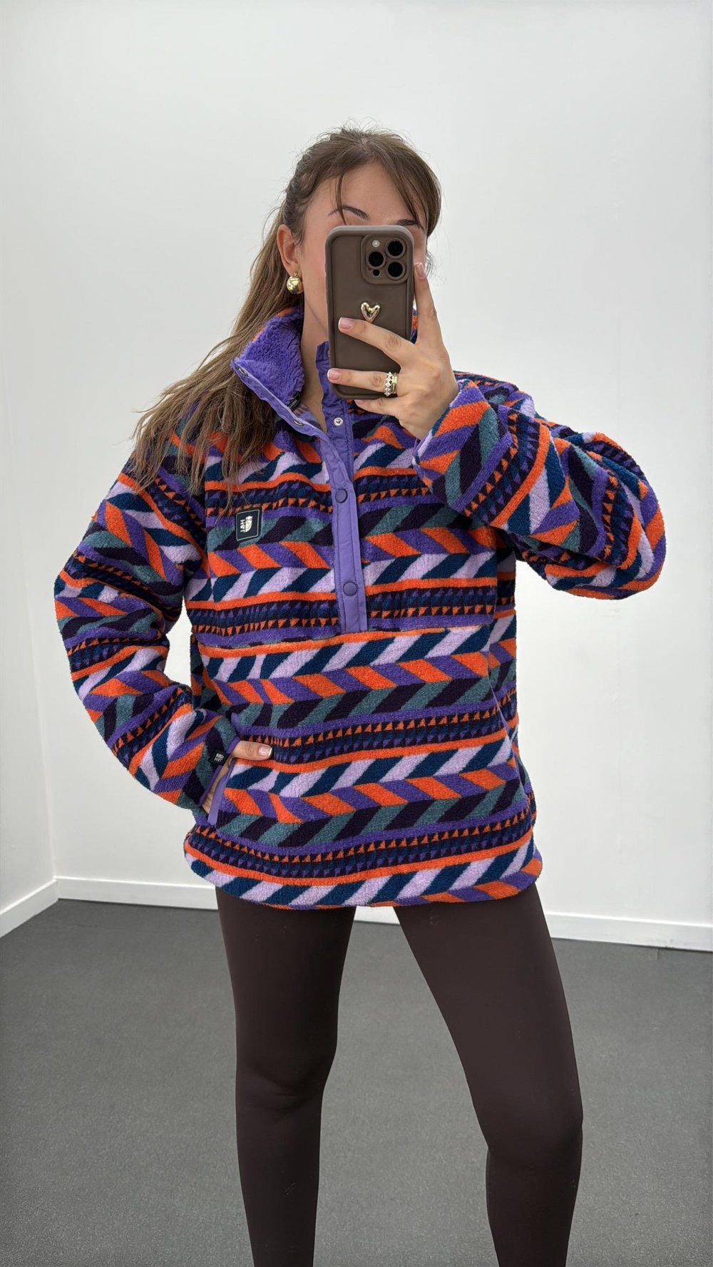 Lilou 4 Çıtçıt Düğmeli Polar Kar Sweatshirt