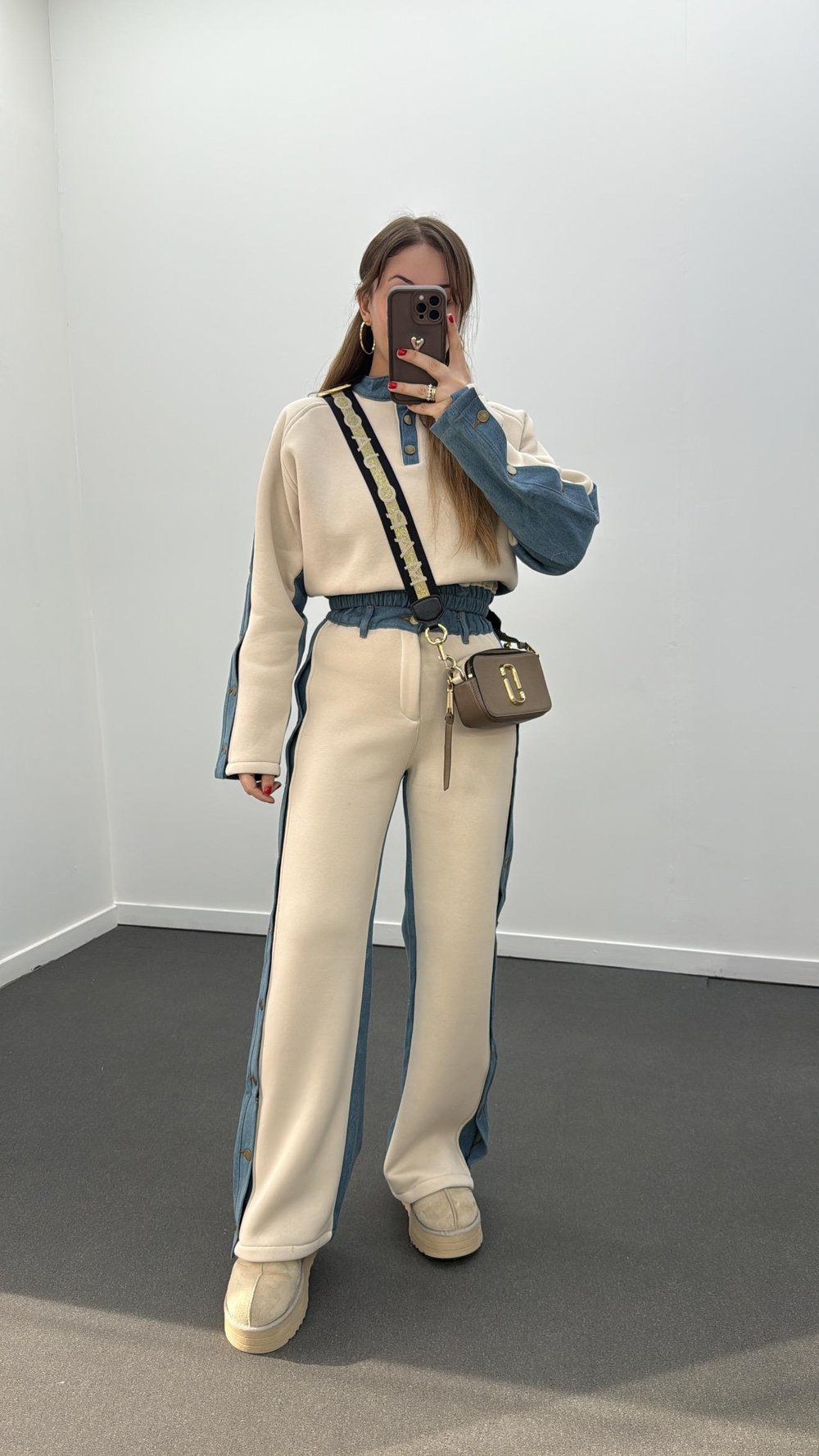 Loona Bej Kot Mixli Eşofman Takımı