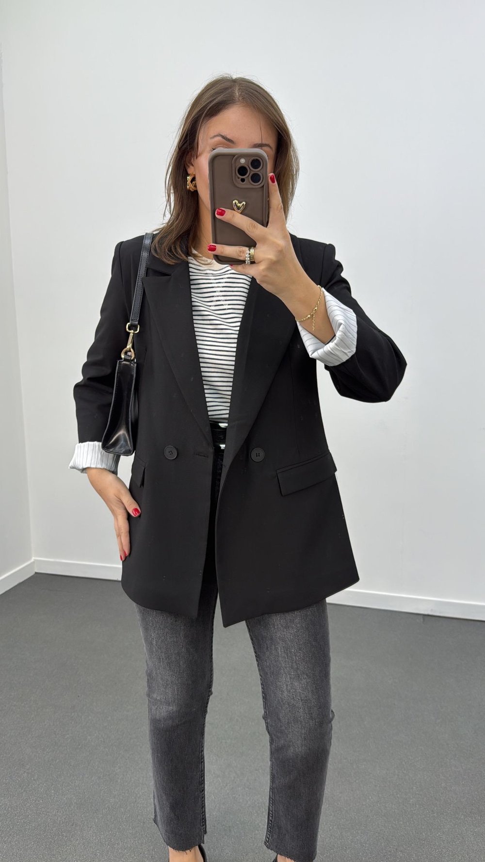Ms Siyah Blazer Premium Ceket