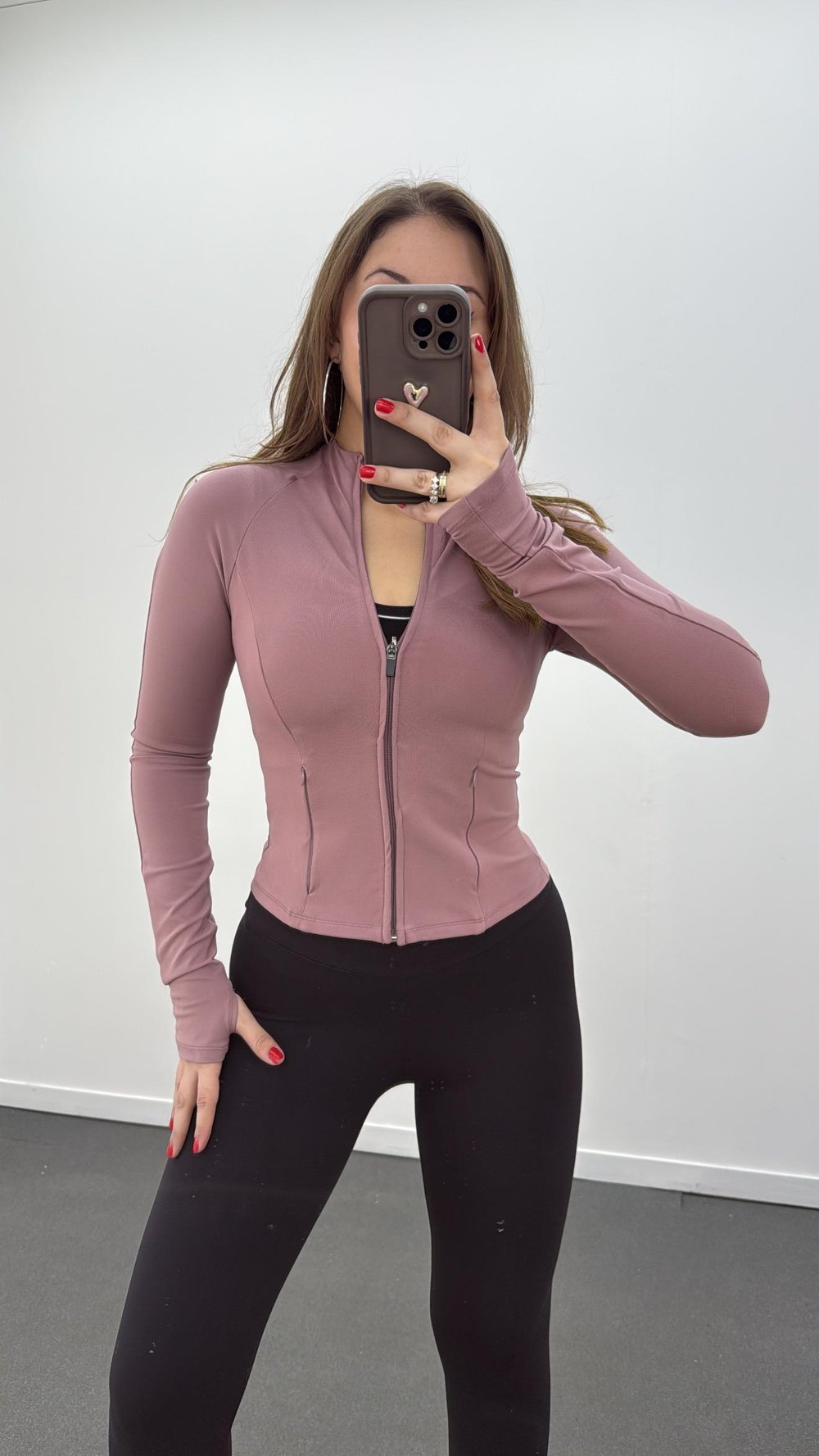 Oys Gül Kurusu Modal Kumaş Likralı Ceket Hırka