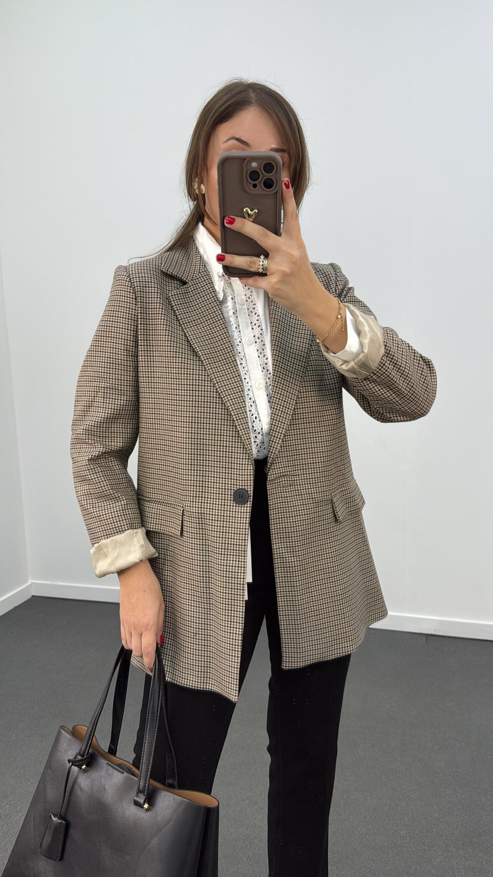 Revana Ekose Desenli Ceket