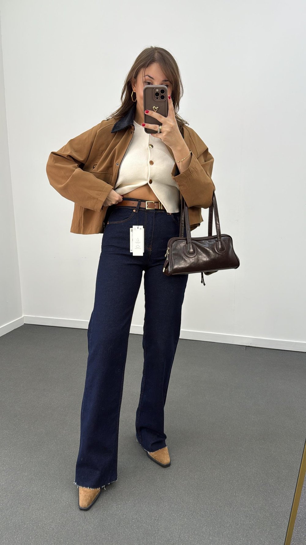 Roma Lacivert Yıkamalı Wide Leg Jeans