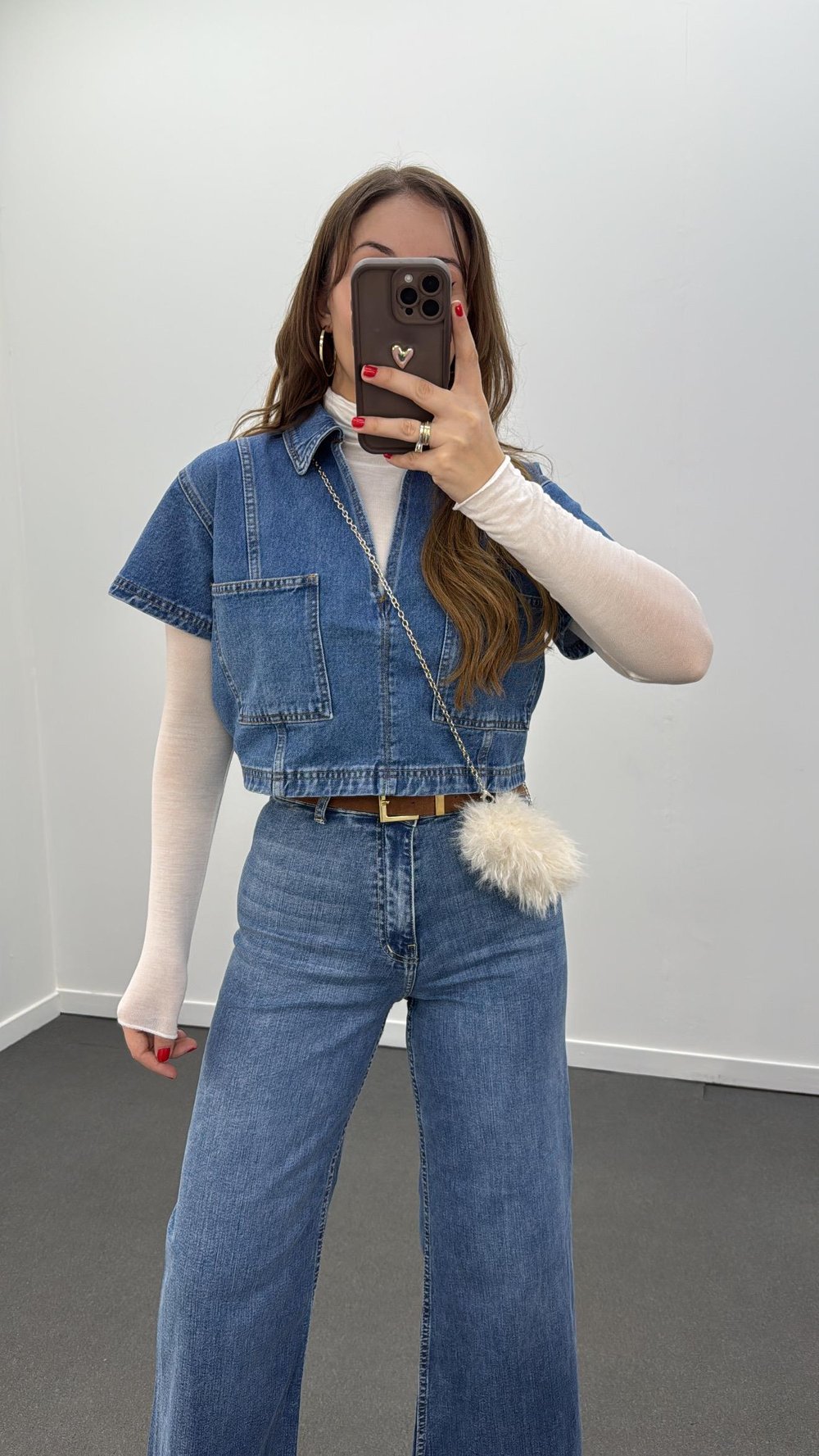 Safa Kot V Yaka Crop Üst