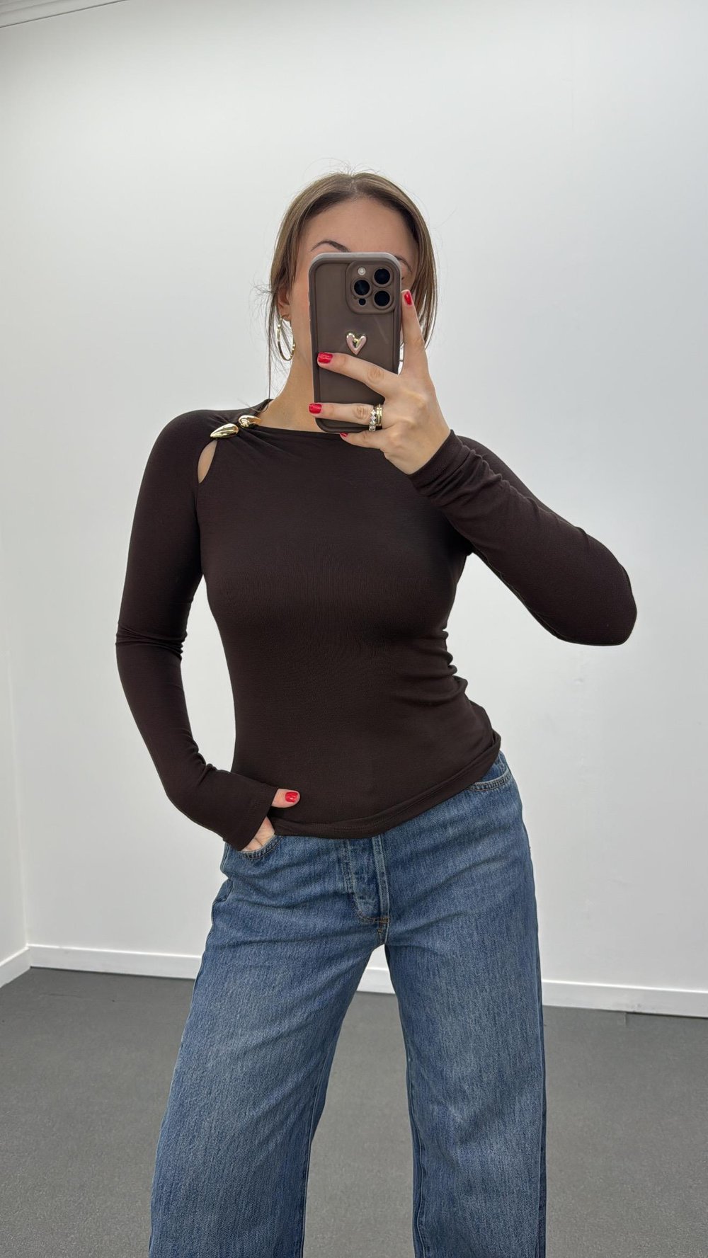 Svante Acı Kahve Broş Aksesuarlı Yumuşak Body