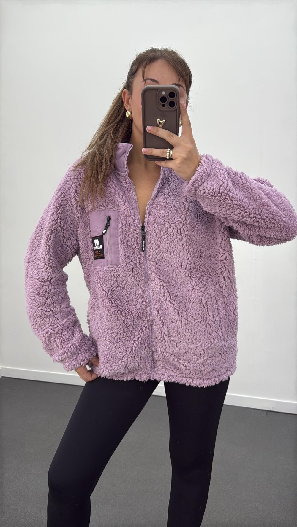 Wang Lila Polar Fermuarlı Sweat
