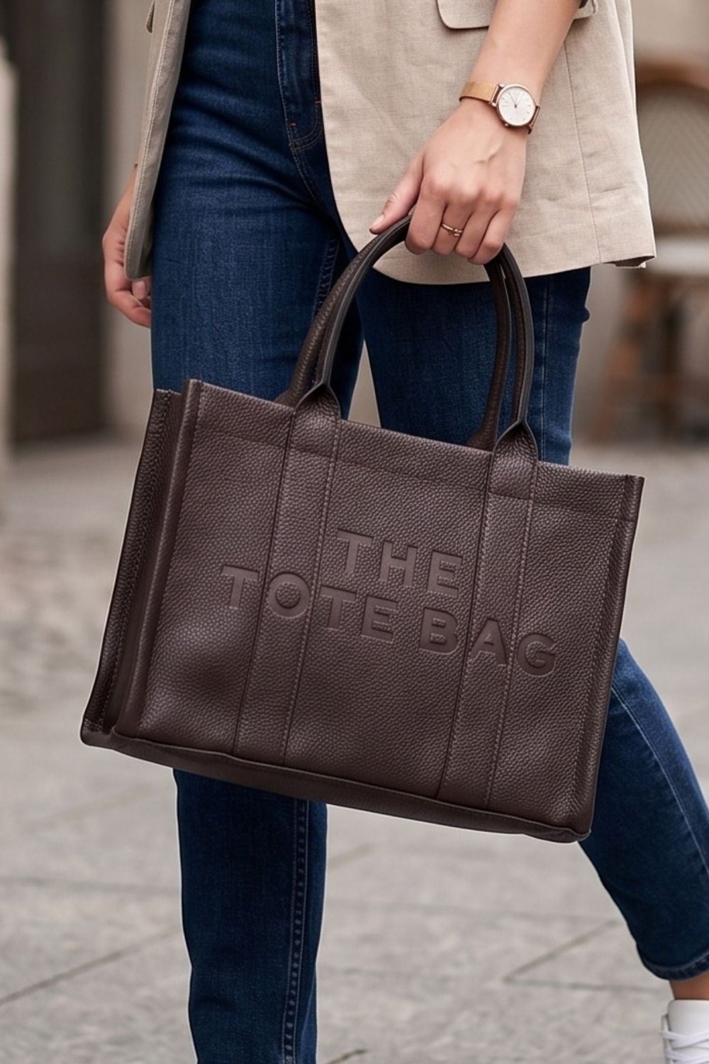 Vivazzaluxe The Tote Bag Kadın Deri El & Kol & Omuz Çanta Acı Kahve OMUZ ÇANTASI