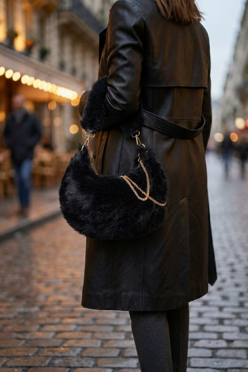 Vivazzaluxe Vintage Peluş Kürk Model Sonbahar, Kış Tote Bag Kadın El, Omuz, Çapraz Çanta OMUZ ÇANTASI