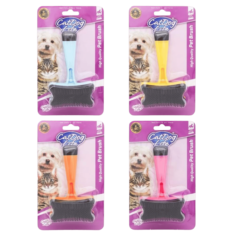 Catlife Kedi ve Köpekler için Plastik Uçlu Basmalı Tarak