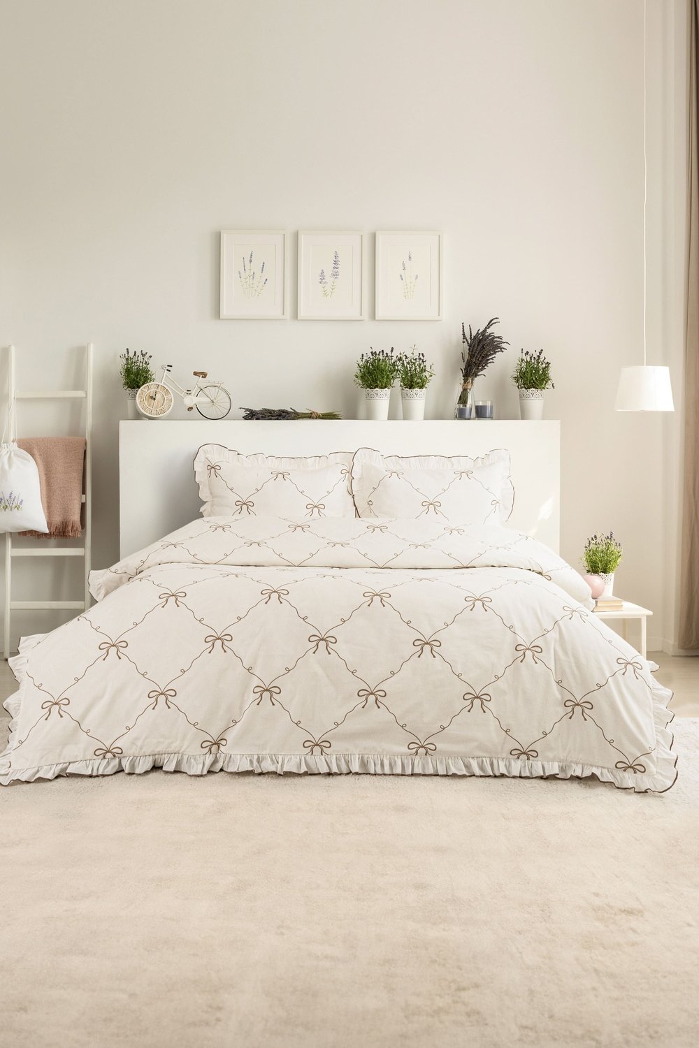Bella Premium Fırfırlı Çift Kişilik Nevresim Seti / %100 Pamuklu