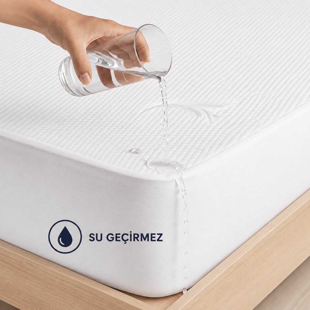Su Geçirmez Fitted Alez - Çift Kişilik