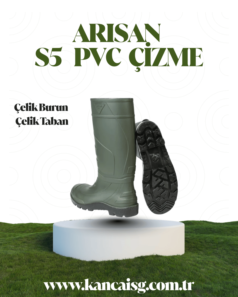 Pvc Çizme S5 Çelik Burun Çelik Taban
