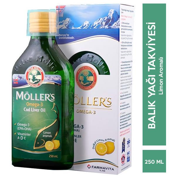 Möller's Omega 3 Limon Aromalı 250 ml Balık Yağı