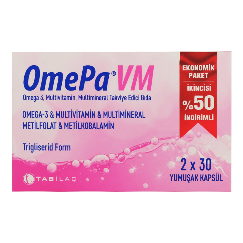 Omepa VM Omega 3 Multivitamin Multimineral 2x30 Kapsül