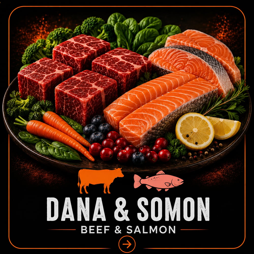 Cat Raw Dana & Somon Barf Omega 3 Destekli Doğal Çiğ Kedi Maması