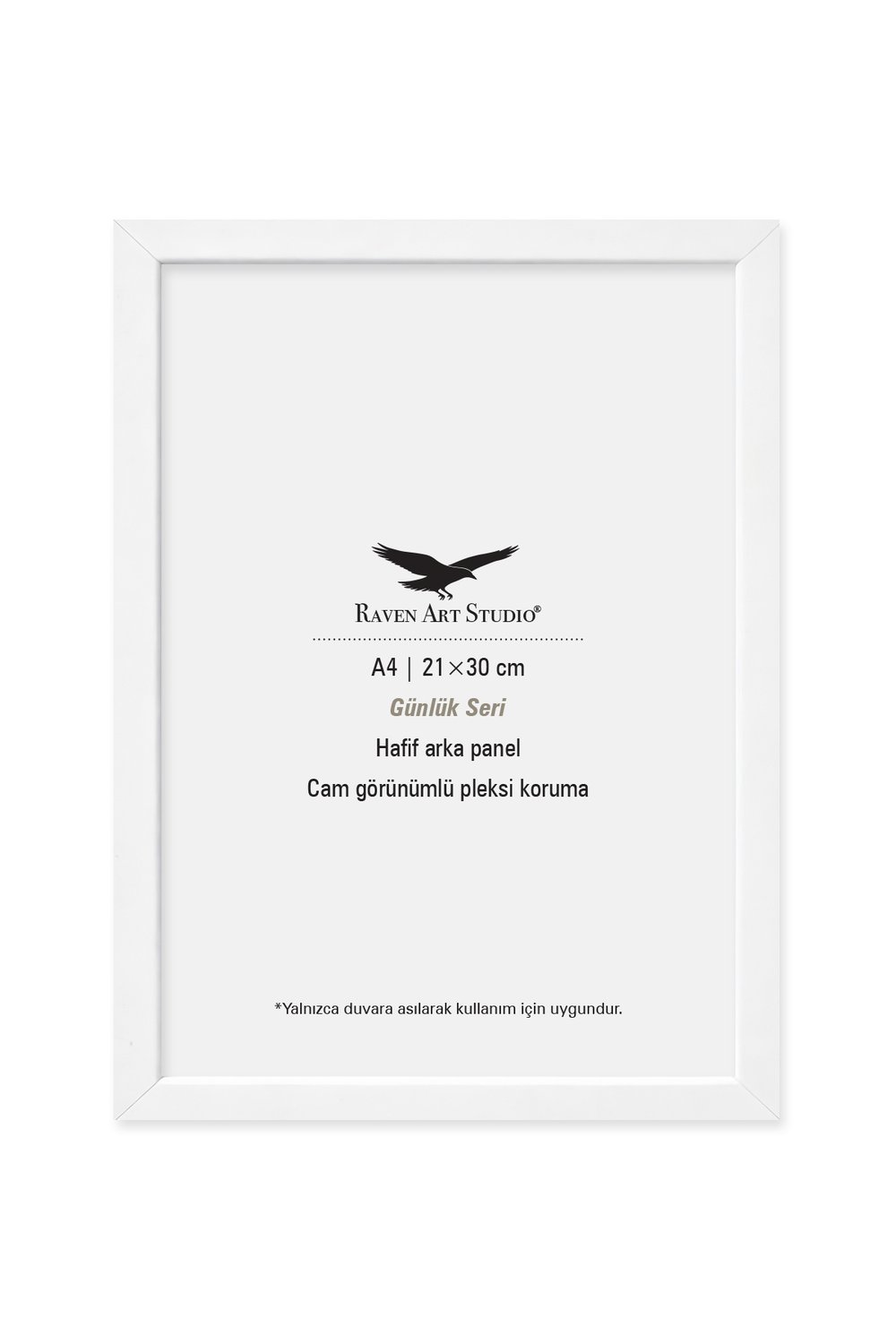 A4 Çerçeve Ekonomik Ermitaj Beyaz