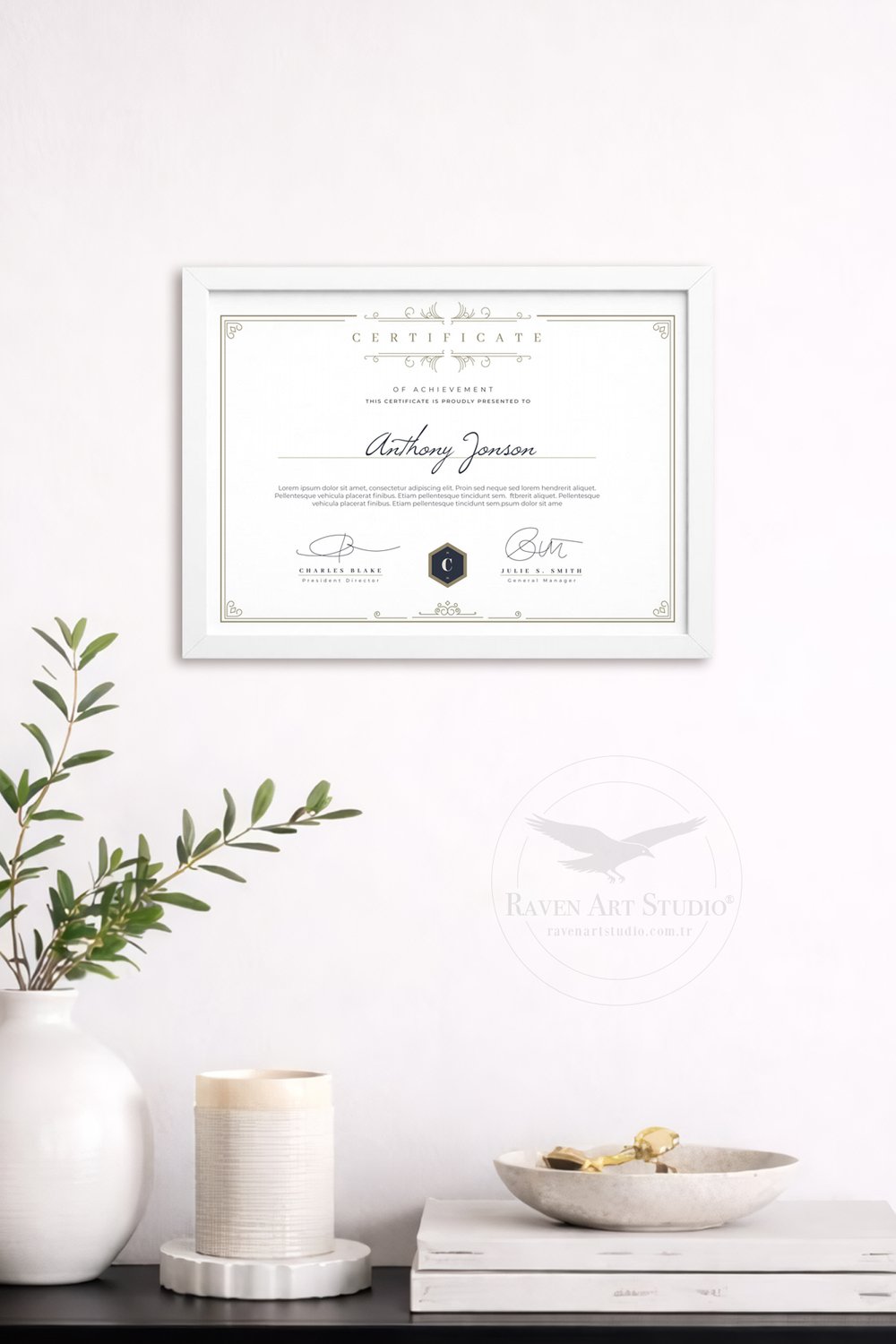 A4 Çerçeve Ekonomik Ermitaj Beyaz