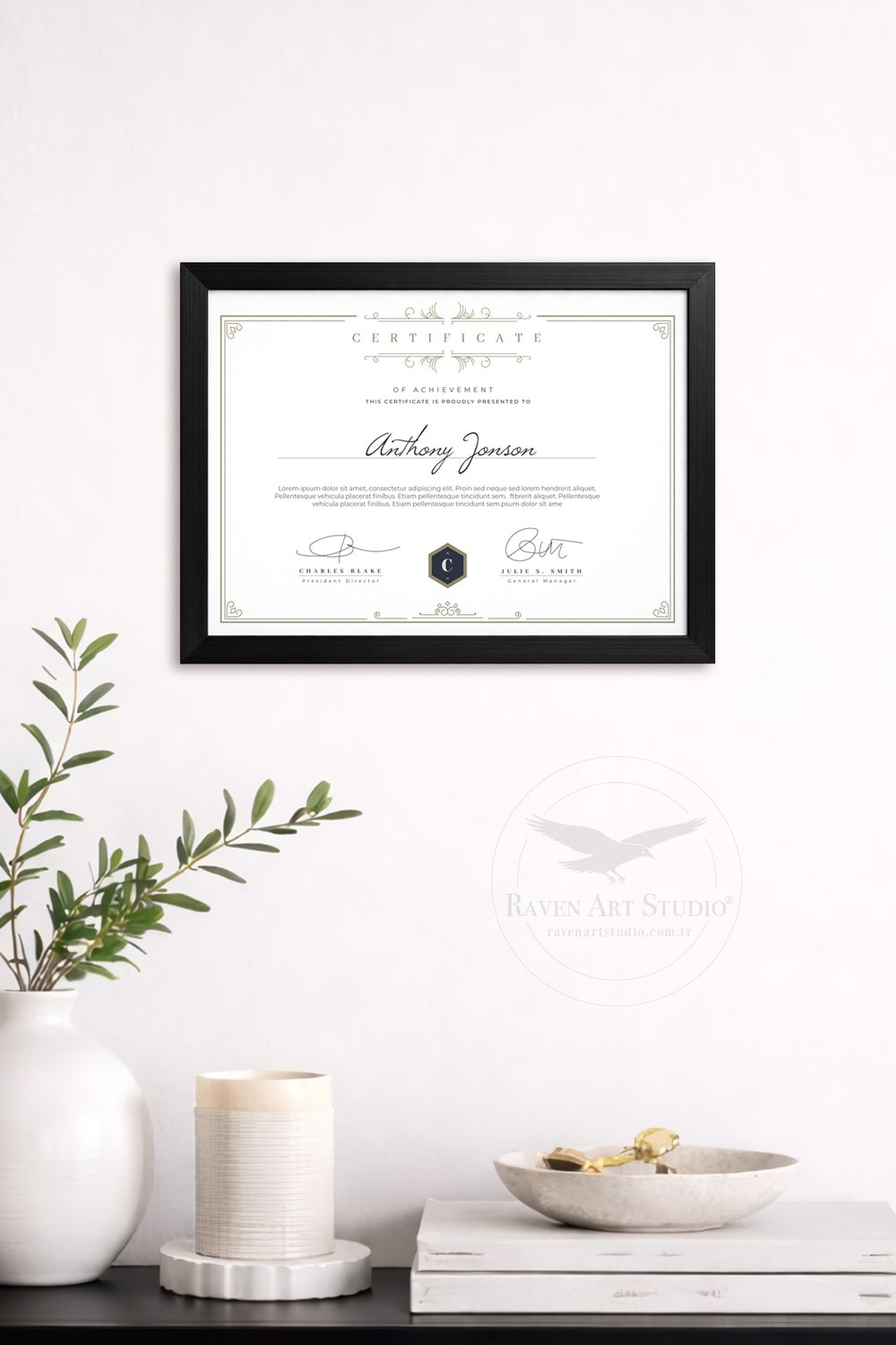 A4 Çerçeve Ekonomik Ermitaj Siyah