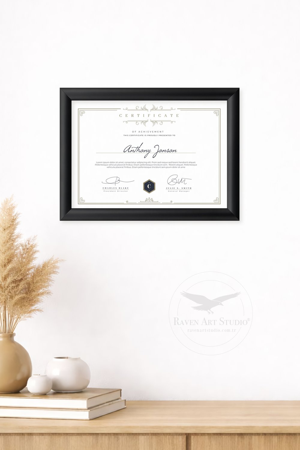 A4 Çerçeve Ekonomik Pergamon Siyah