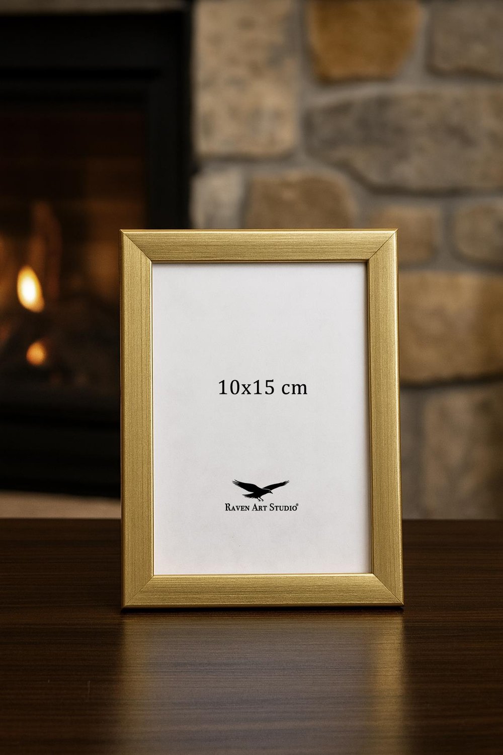 Ermitaj 10cm x 15cm Resim Altın Fotoğraf Belge Poster Evrak Çerçevesi Korumalı Kırılmaz Pleksi Cam