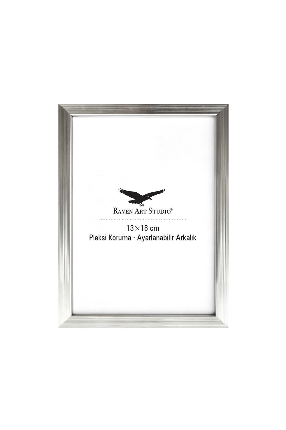 Ermitaj 13cm x 18cm Gümüş Resim Fotoğraf Belge Poster Evrak Çerçevesi Korumalı Kırılmaz Pleksi Cam