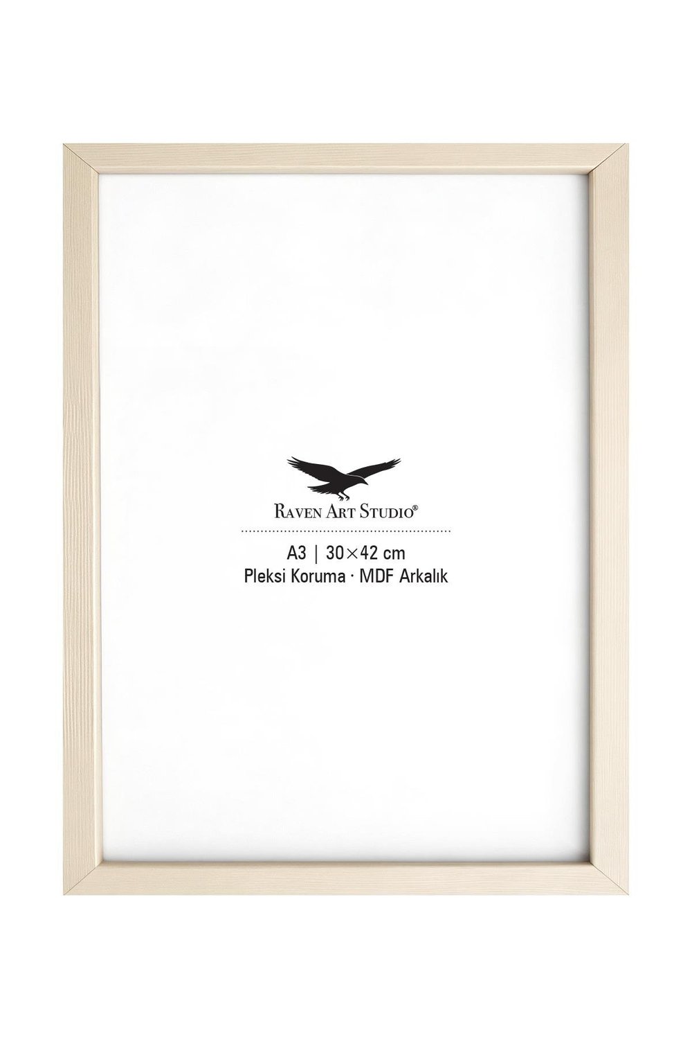 Ermitaj A3 Ebat 30cm x 42cm Sedef Resim Fotoğraf Belge Poster Evrak Çerçevesi Korumalı Kırılmaz Pleksi Cam