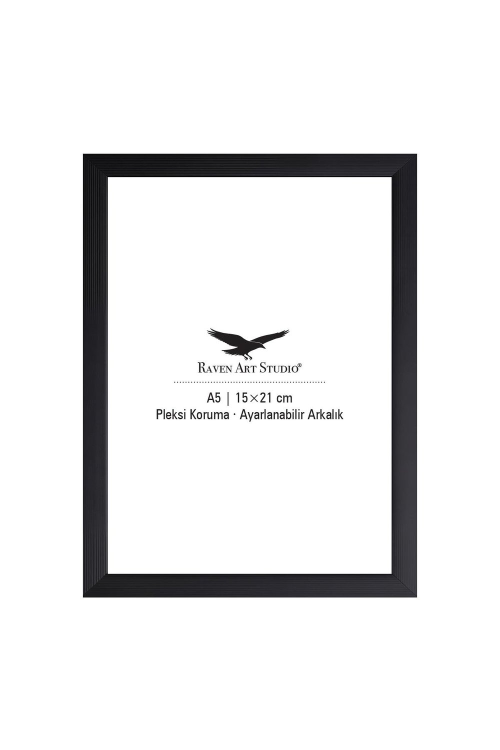 Ermitaj A5-15cm x 21cm Siyah Resim Fotoğraf Belge Poster Evrak Çerçevesi Korumalı Kırılmaz Pleksi Cam