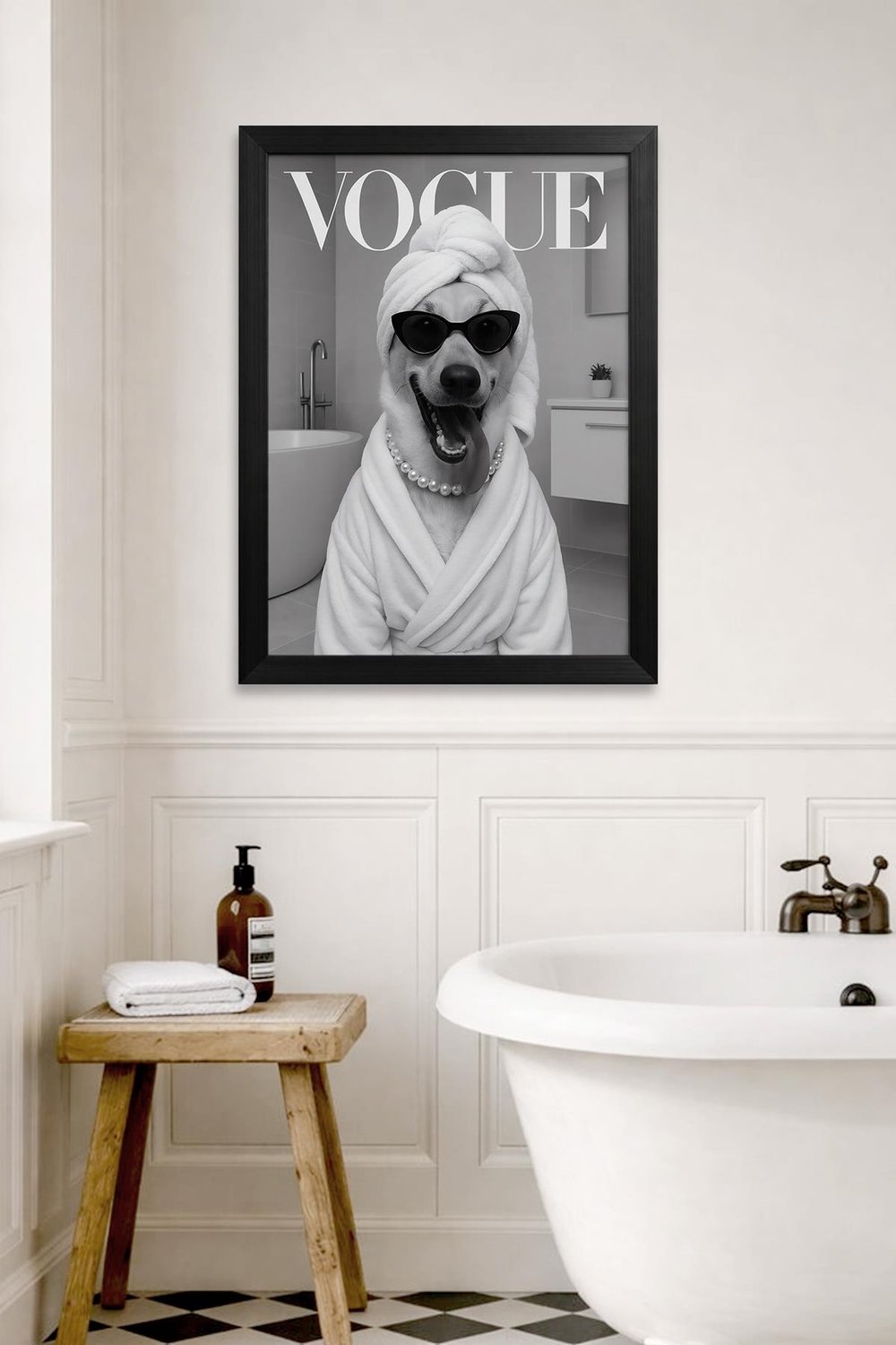 KOI Art Design Dogue Tablo + Ermitaj A3-30x42 cm Siyah Çerçeve