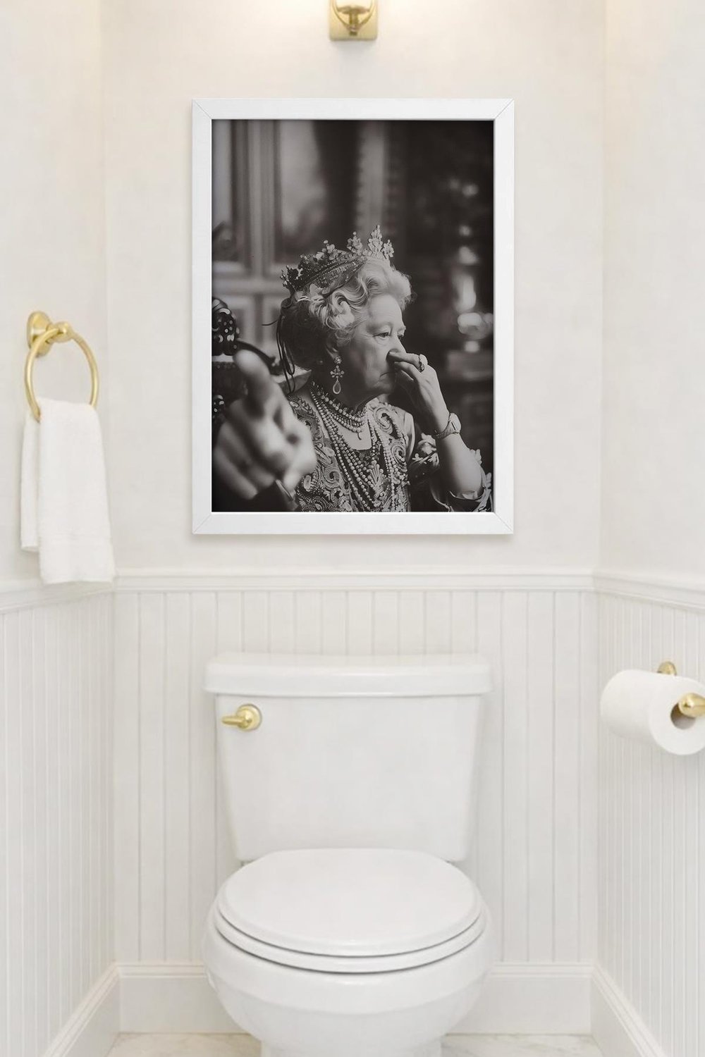 KOI Art Design Queen Tablo + Ermitaj A3-30x42 cm Beyaz Çerçeve