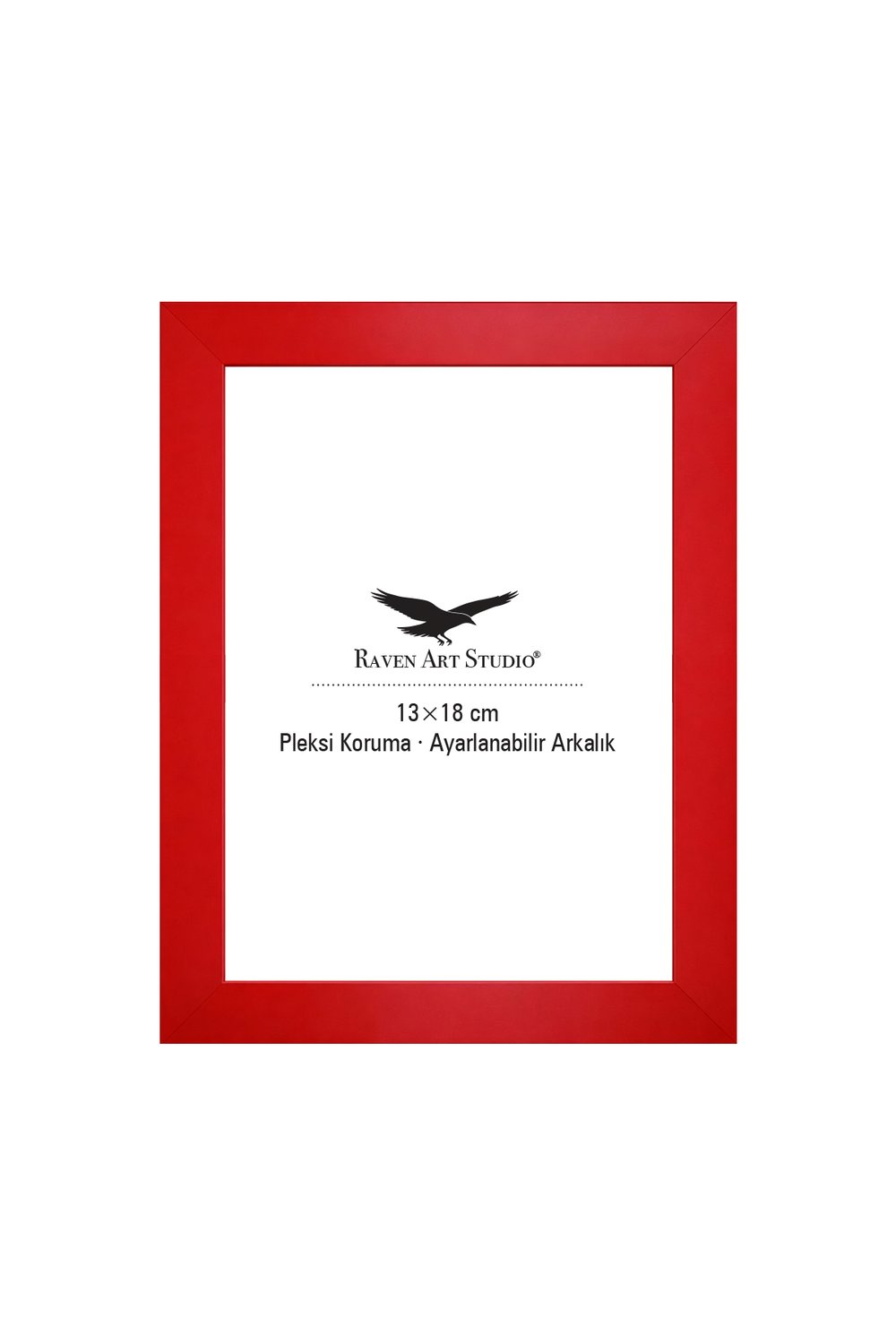 Potala 13x18cm Kırmızı Resim Fotoğraf Belge Poster Evrak Çerçevesi Korumalı Kırılmaz Pleksi Cam