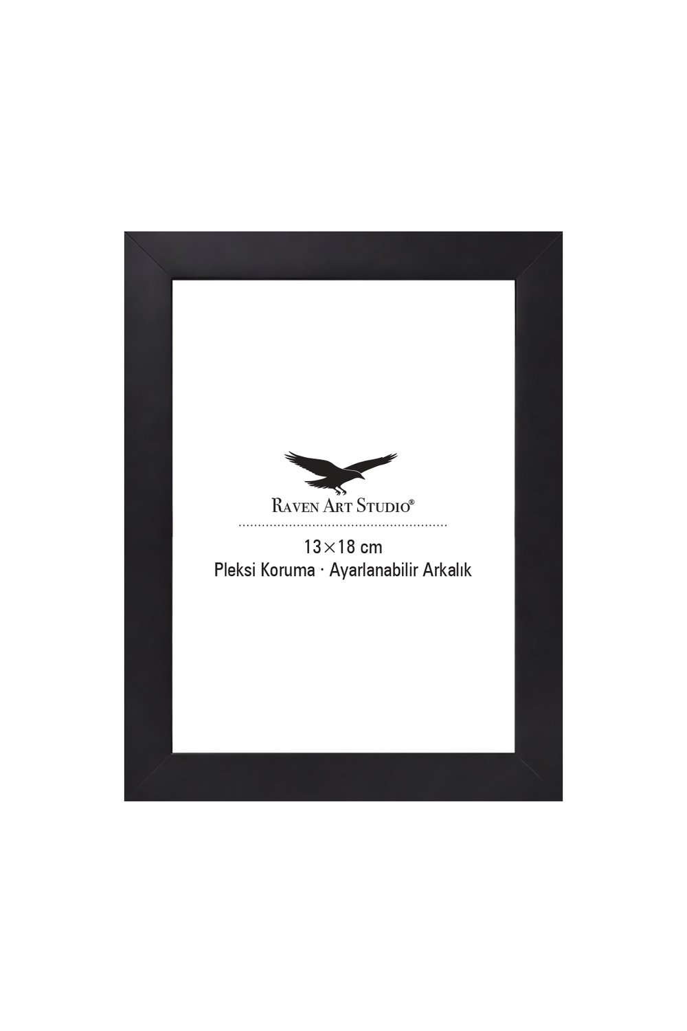 Potala 13x18cm Siyah Resim Fotoğraf Belge Poster Evrak Çerçevesi Korumalı Kırılmaz Pleksi Cam